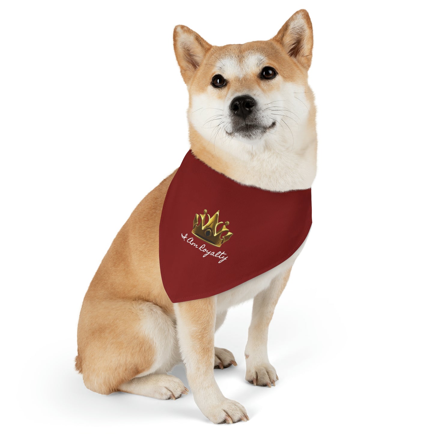 Royal Crown Pet Bandana Collar - I Am Royalty (Dark Red) - DarzyStore