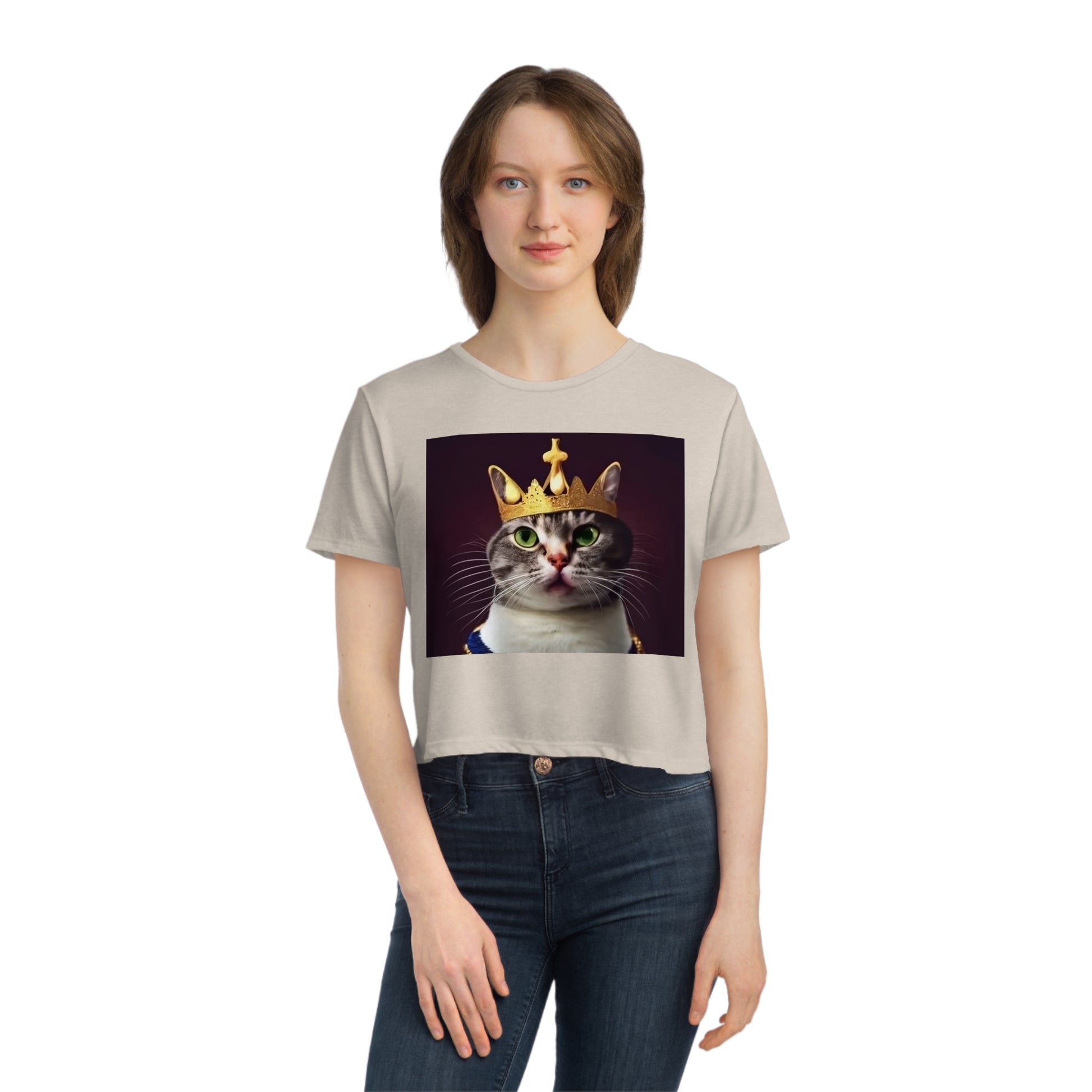 Royal Cat Women's Flowy Cropped Tee - Style B - DarzyStore