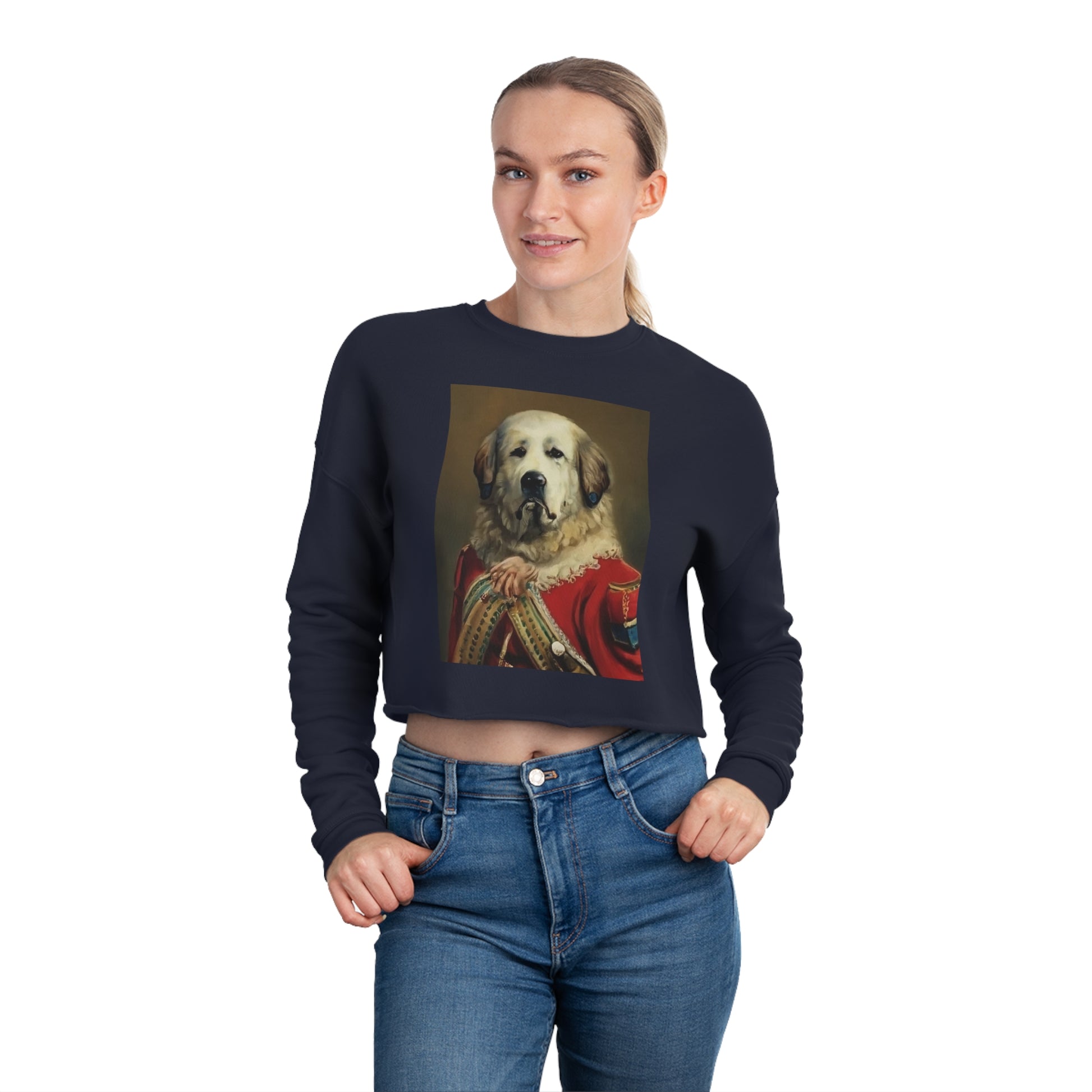 Royal Dog Women's Cropped Sweatshirt - Style D - DarzyStore