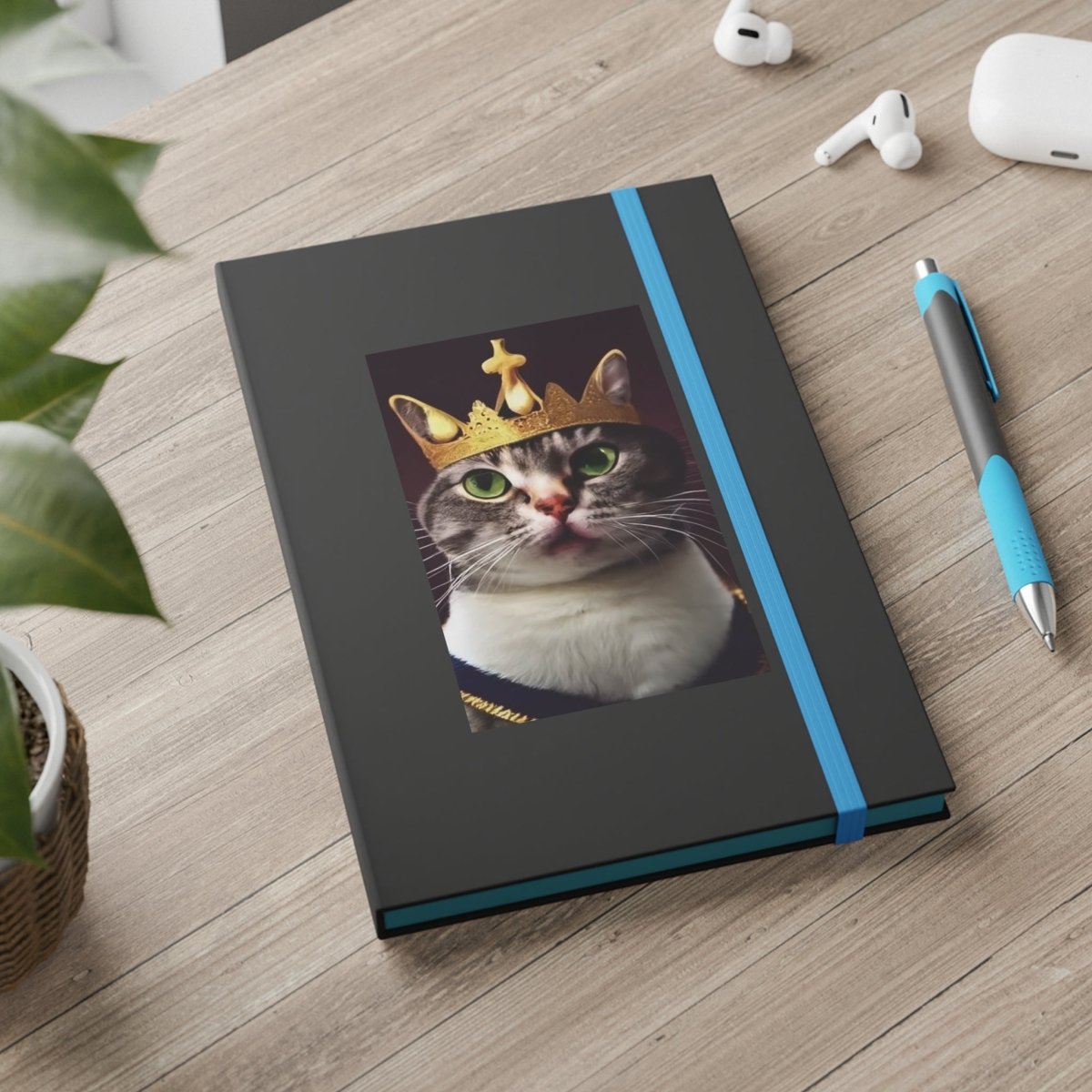 Royal Cat Color Contrast Notebook - Ruled Style B - DarzyStore