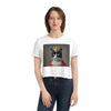 Royal Cat Flowy Cropped Tee - Style C - DarzyStore