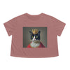 Royal Cat Flowy Cropped Tee - Style C - DarzyStore