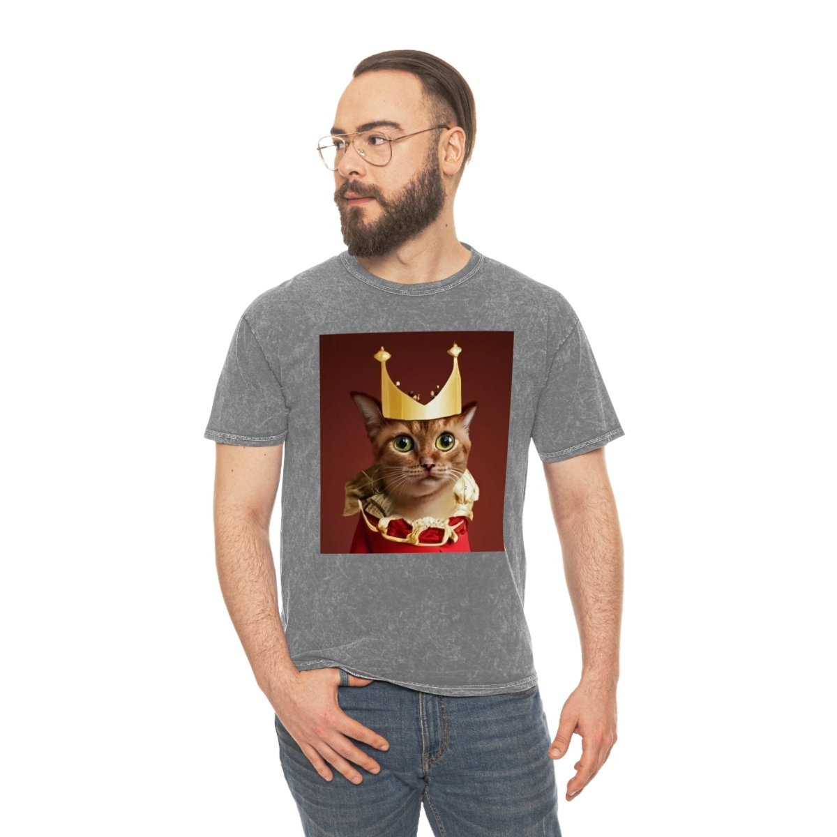 Royal Cat Mineral Wash T-Shirt - Style A - DarzyStore