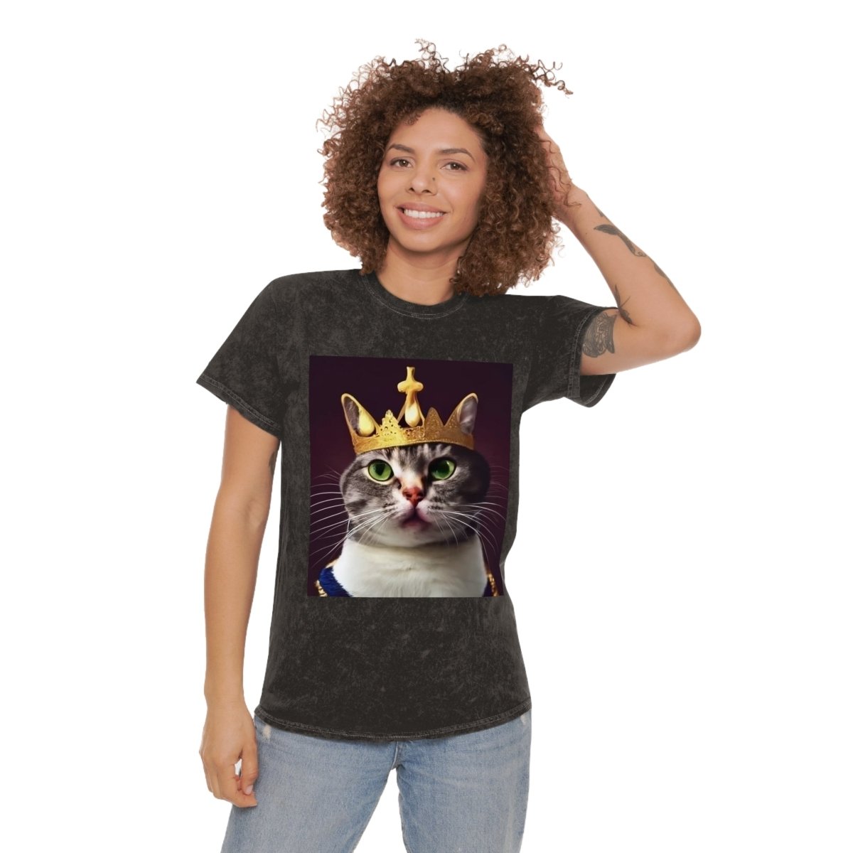 Royal Cat Mineral Wash T-Shirt - Style B - DarzyStore