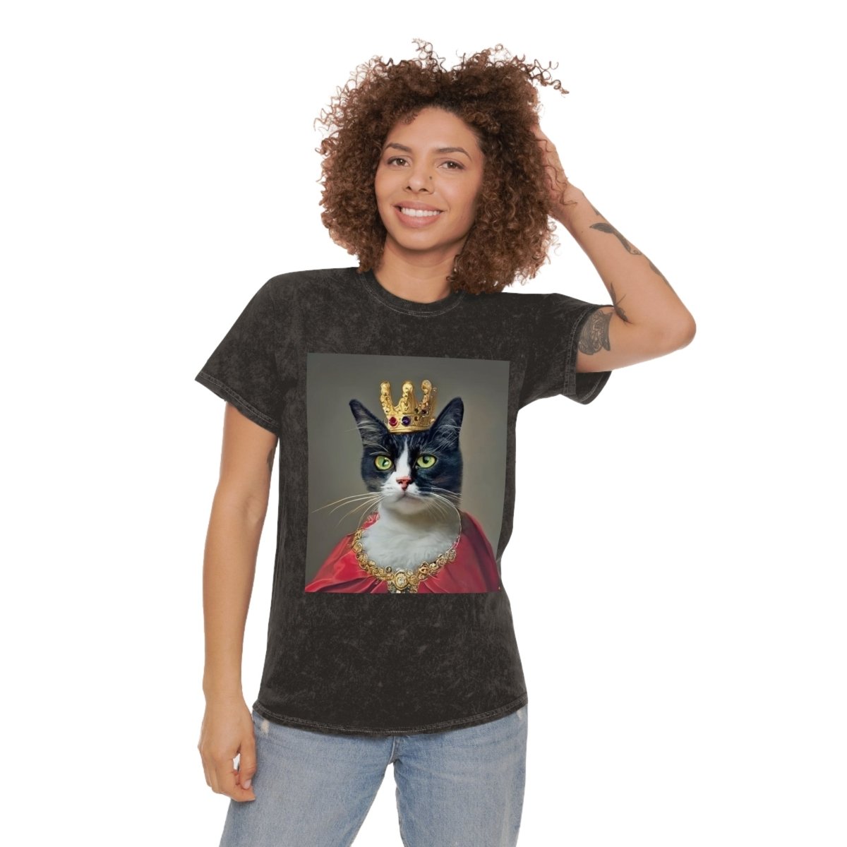 Royal Cat Mineral Wash T-Shirt - Style C - DarzyStore