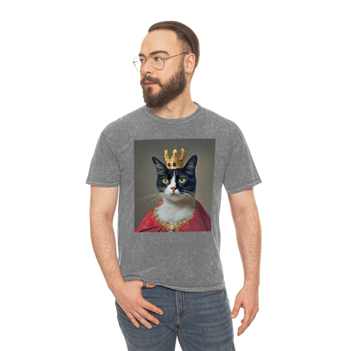 Royal Cat Mineral Wash T-Shirt - Style C - DarzyStore