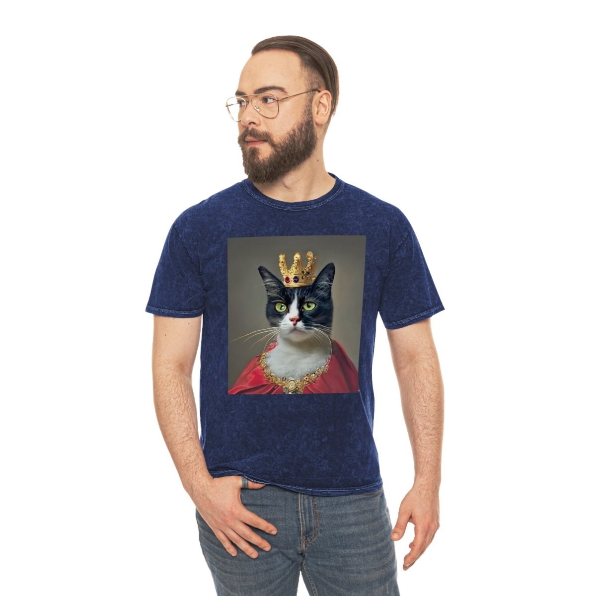 Royal Cat Mineral Wash T-Shirt - Style C - DarzyStore