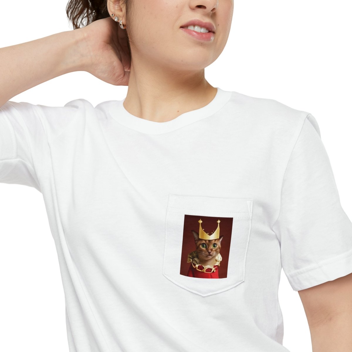 Royal Cat Pocket T-shirt - Style A - DarzyStore