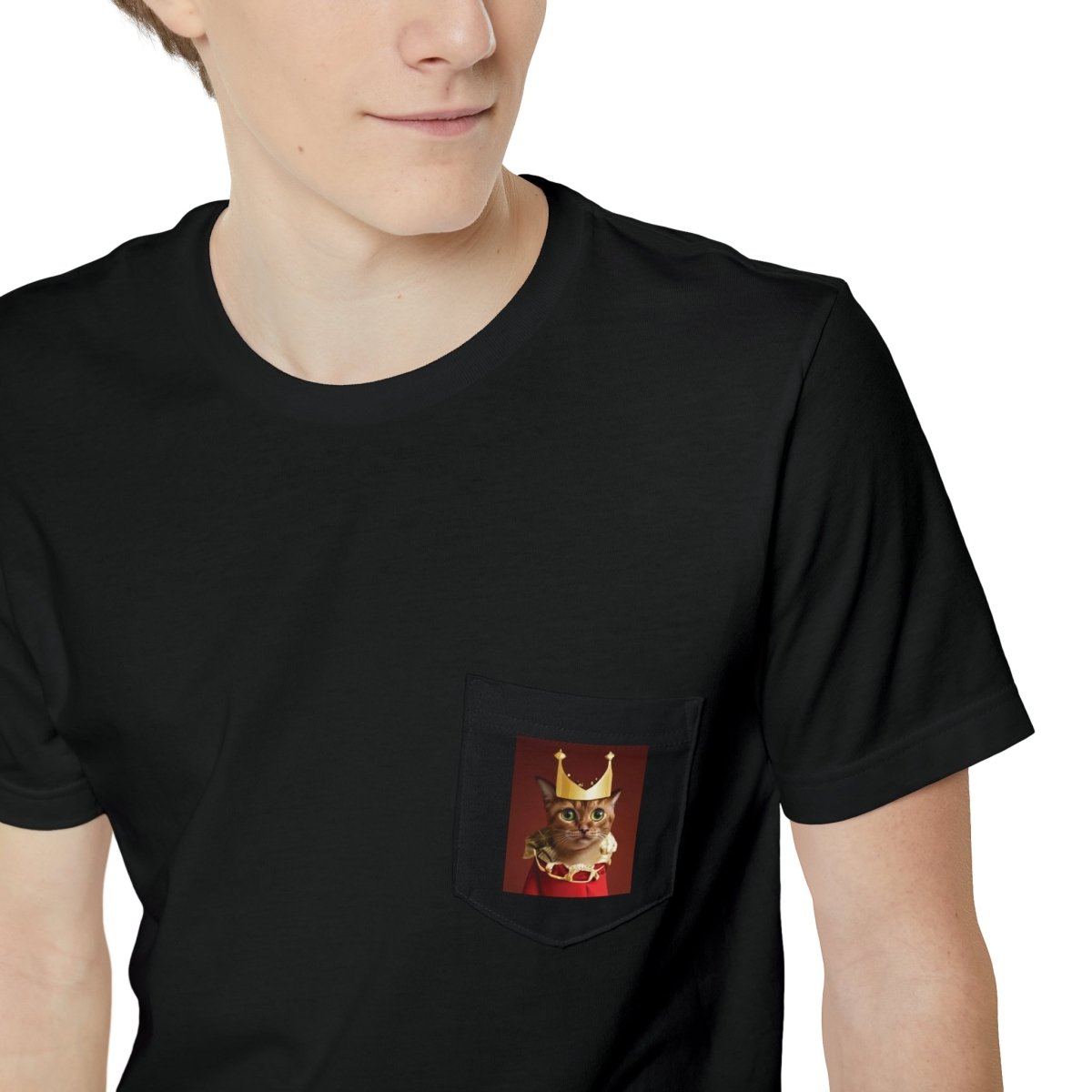 Royal Cat Pocket T-shirt - Style A - DarzyStore