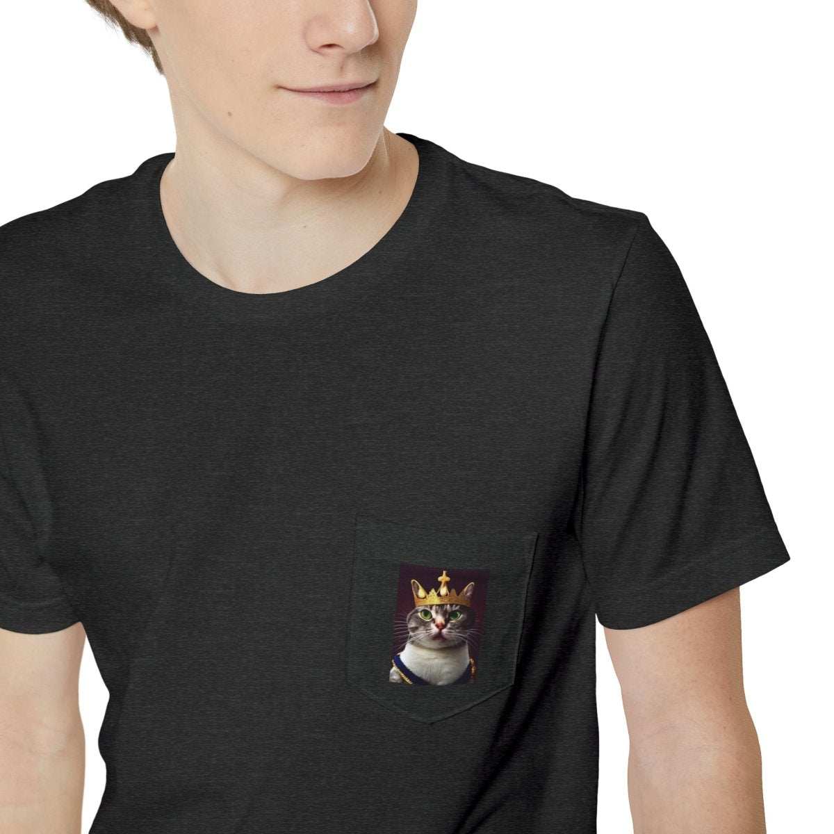 Royal Cat Pocket T-shirt - Style B - DarzyStore