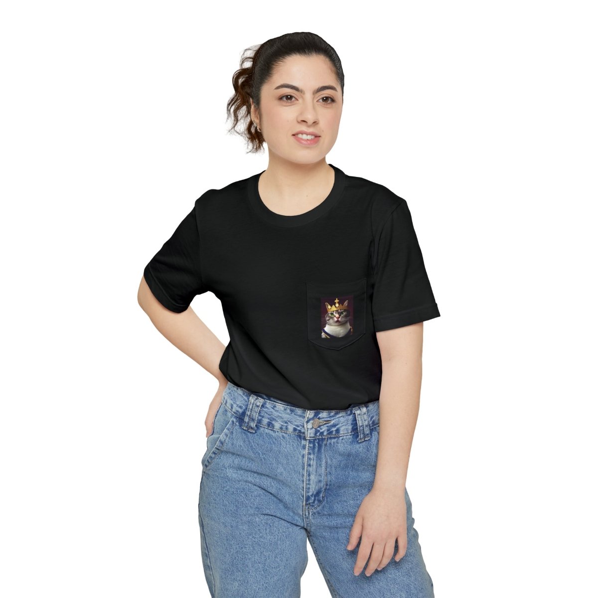 Royal Cat Pocket T-shirt - Style B - DarzyStore