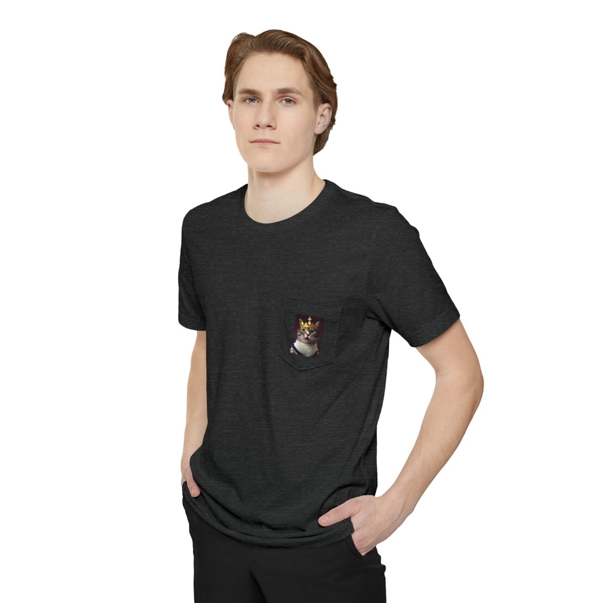 Royal Cat Pocket T-shirt - Style B - DarzyStore