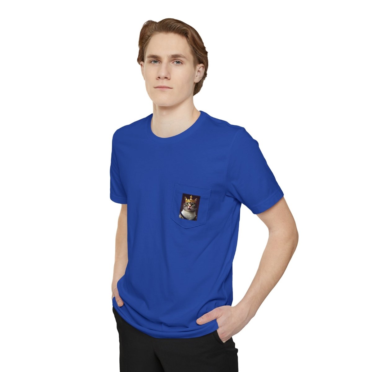 Royal Cat Pocket T-shirt - Style B - DarzyStore