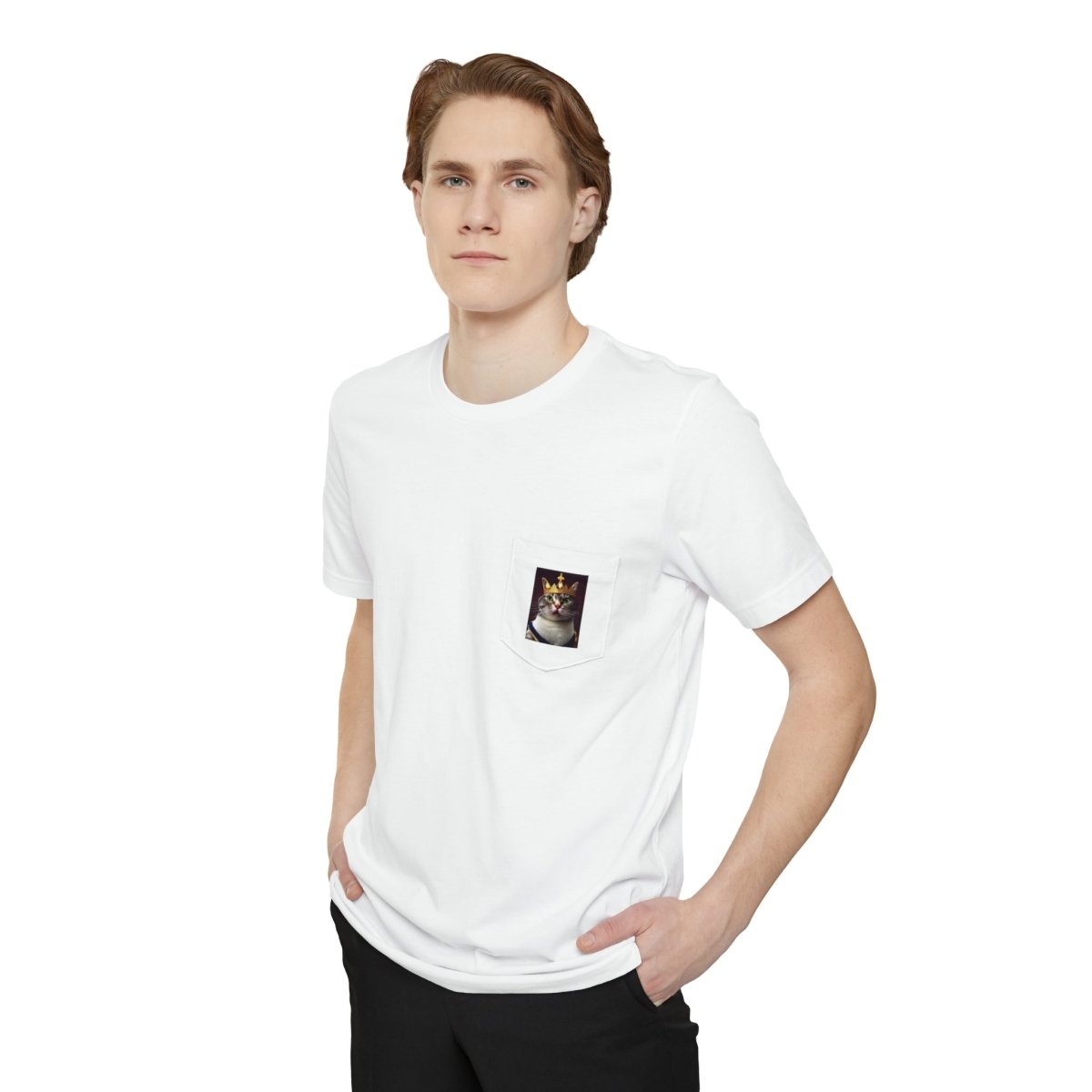 Royal Cat Pocket T-shirt - Style B - DarzyStore