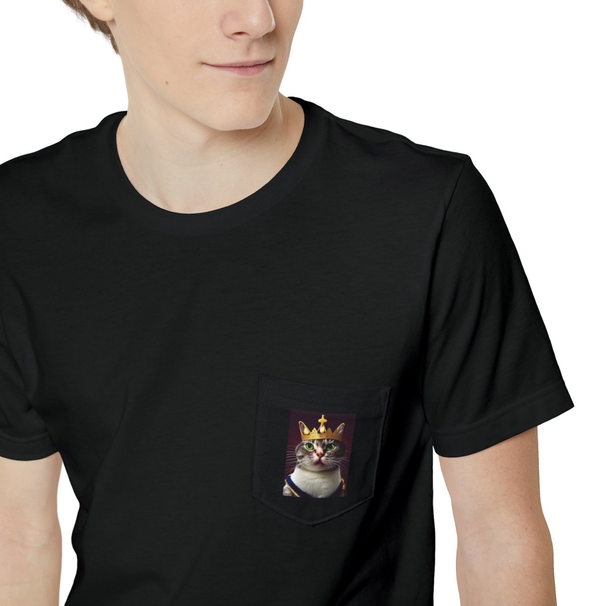 Royal Cat Pocket T-shirt - Style B - DarzyStore