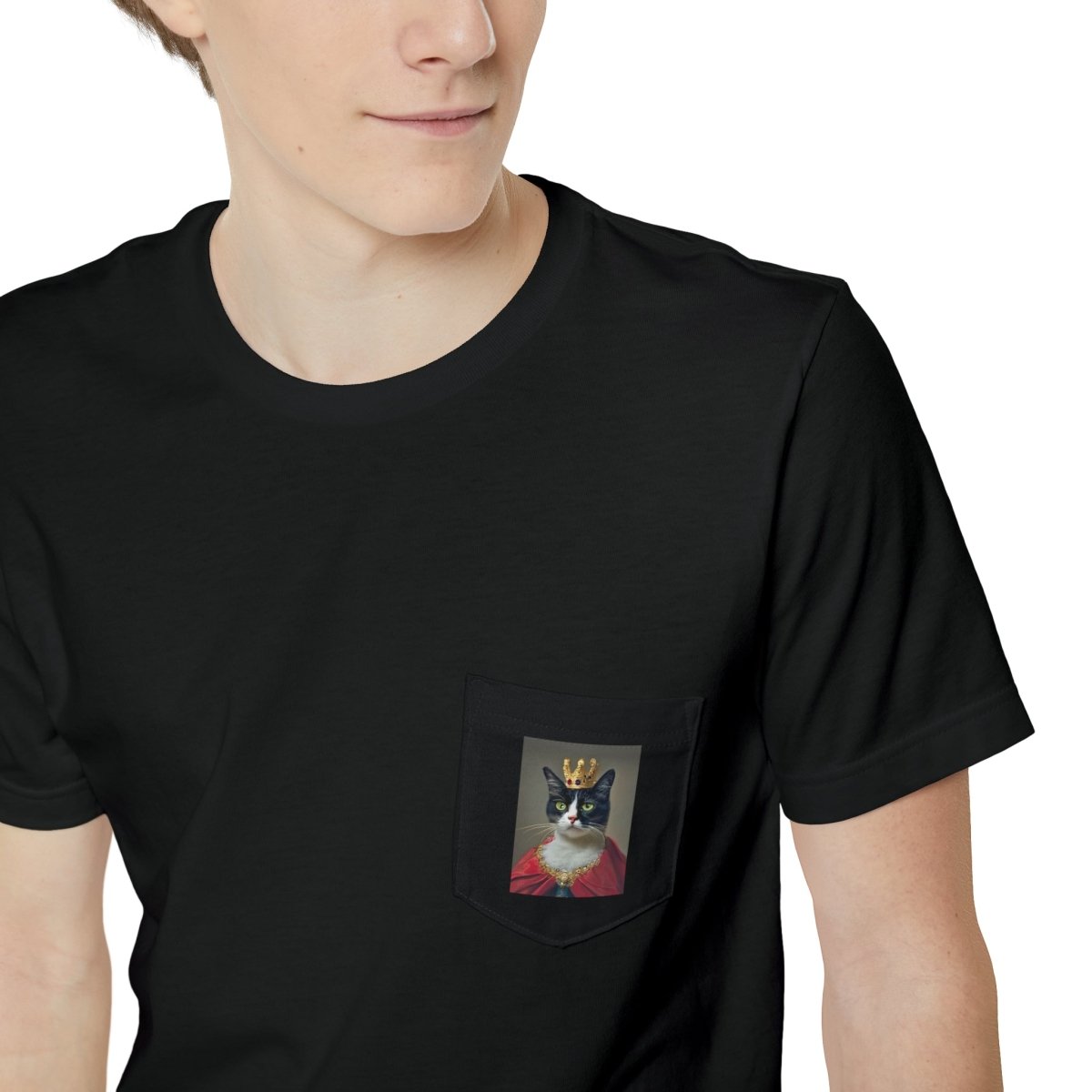 Royal Cat Pocket T-shirt - Style C - DarzyStore