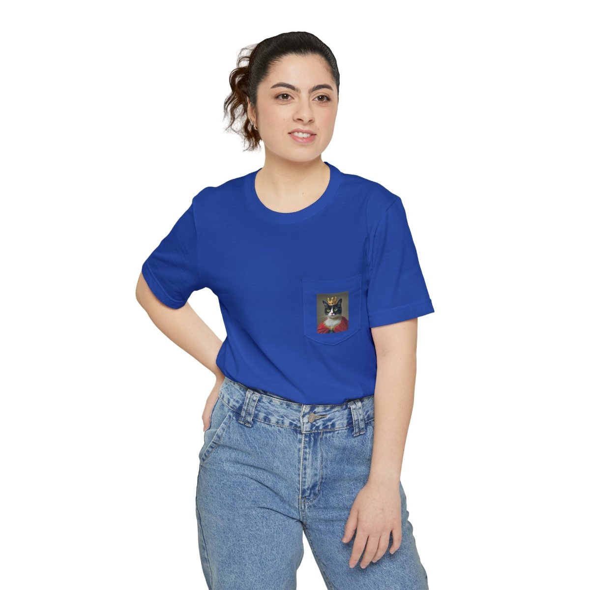 Royal Cat Pocket T-shirt - Style C - DarzyStore