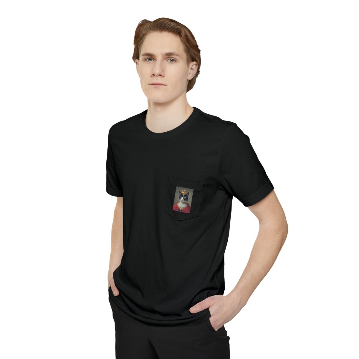 Royal Cat Pocket T-shirt - Style C - DarzyStore