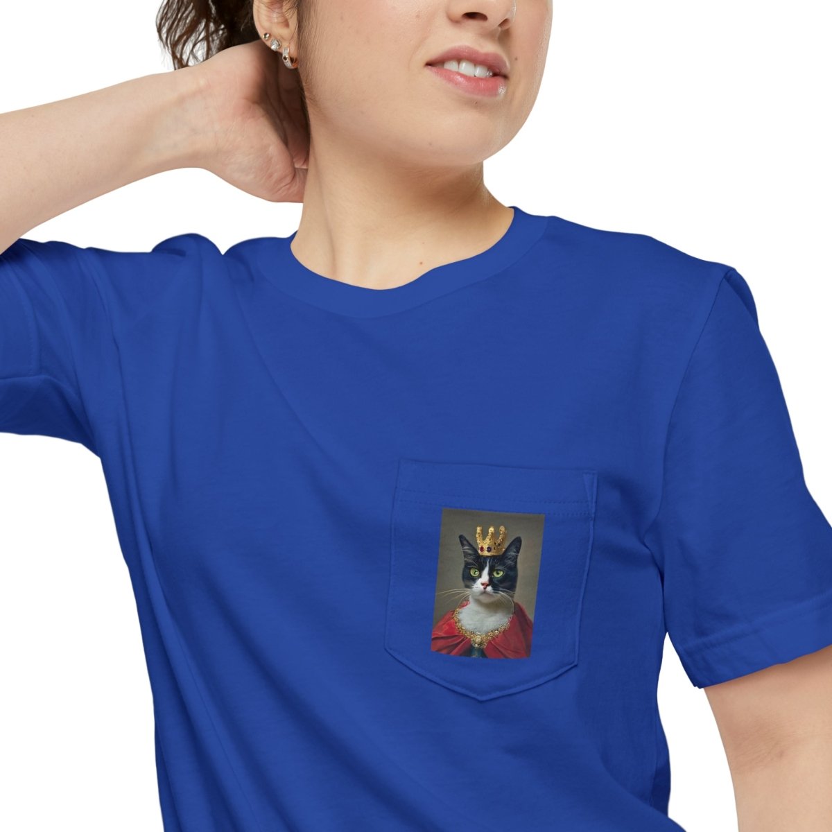 Royal Cat Pocket T-shirt - Style C - DarzyStore