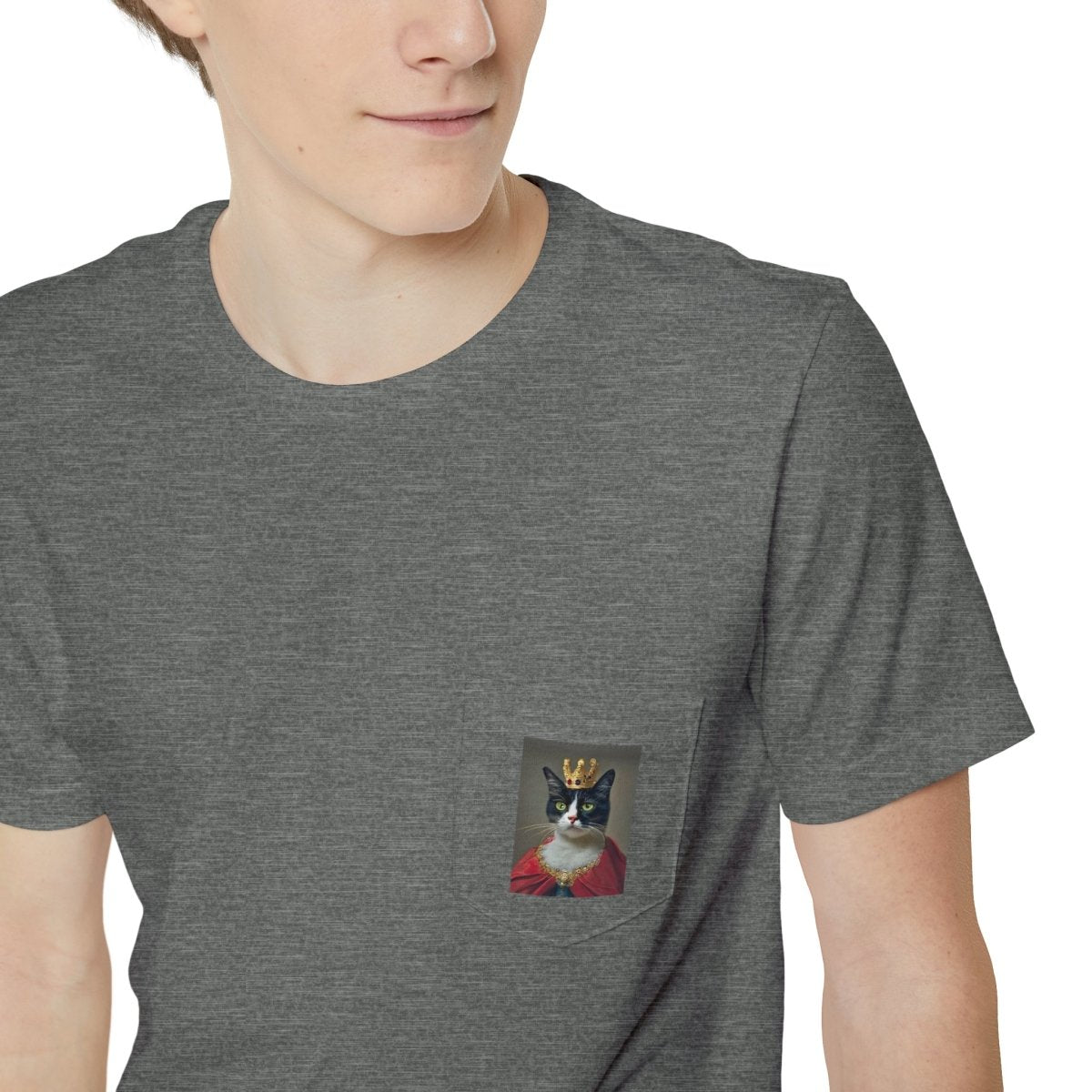 Royal Cat Pocket T-shirt - Style C - DarzyStore