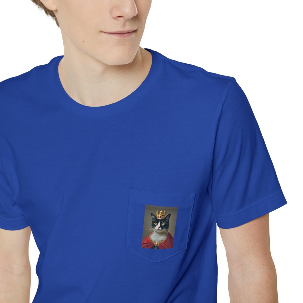 Royal Cat Pocket T-shirt - Style C - DarzyStore