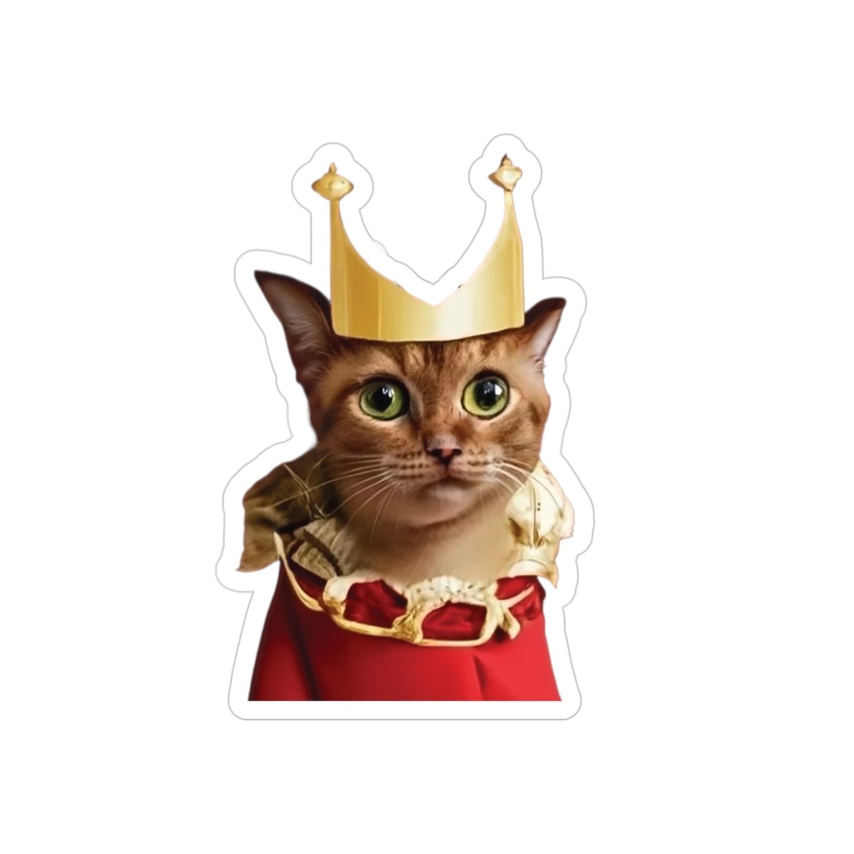 Royal Cat Transparent Outdoor Stickers, Die-Cut - Style A Outlined - DarzyStore
