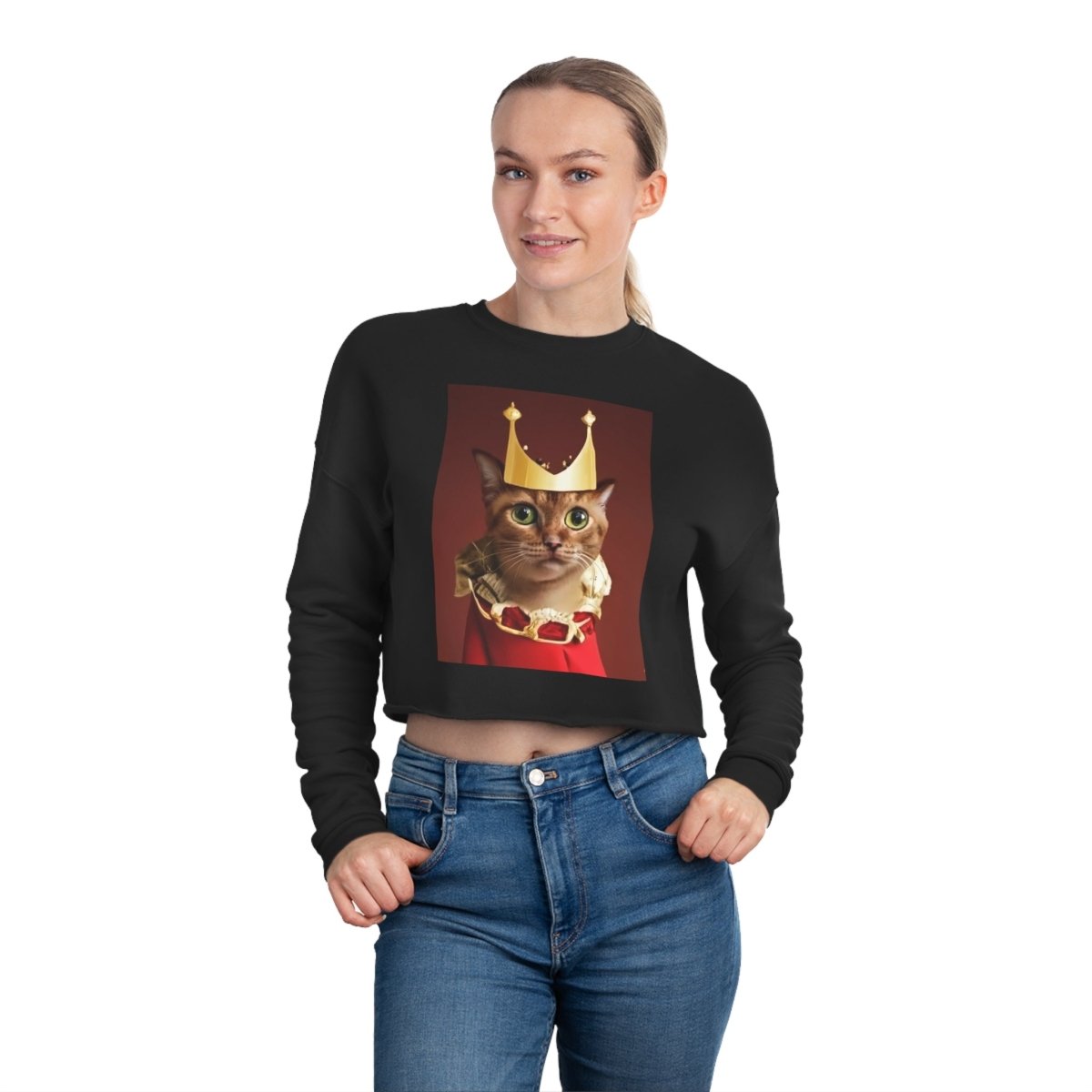 Royal Cat Women's Cropped Sweatshirt - Style A - DarzyStore