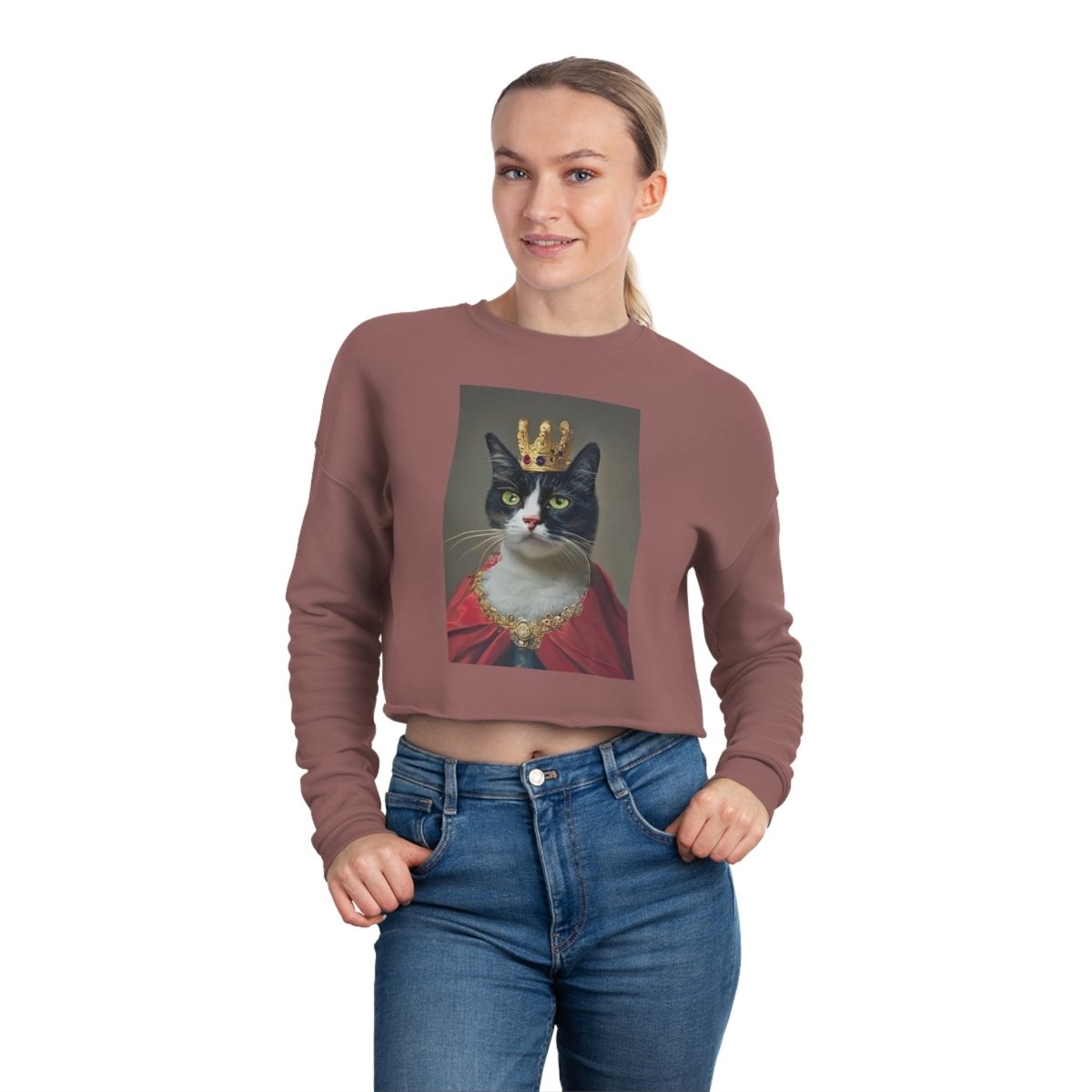 Royal Cat Women's Cropped Sweatshirt - Style C - DarzyStore