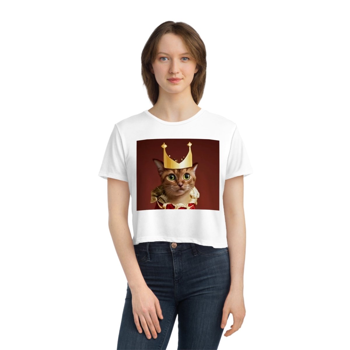 Royal Cat Women's Flowy Cropped Tee - Style A - DarzyStore