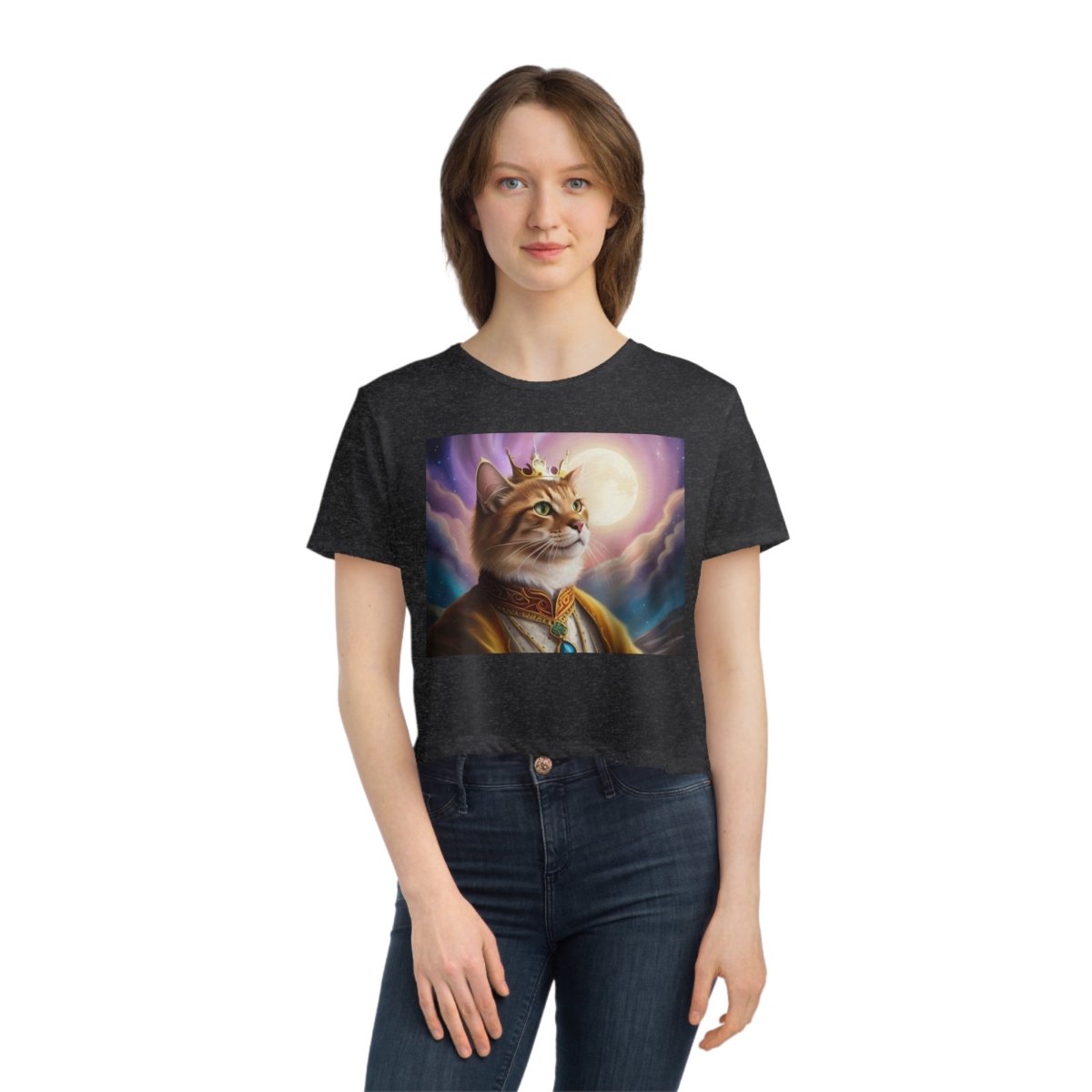 Royal Cat Women's Flowy Cropped Tee - Style D - DarzyStore