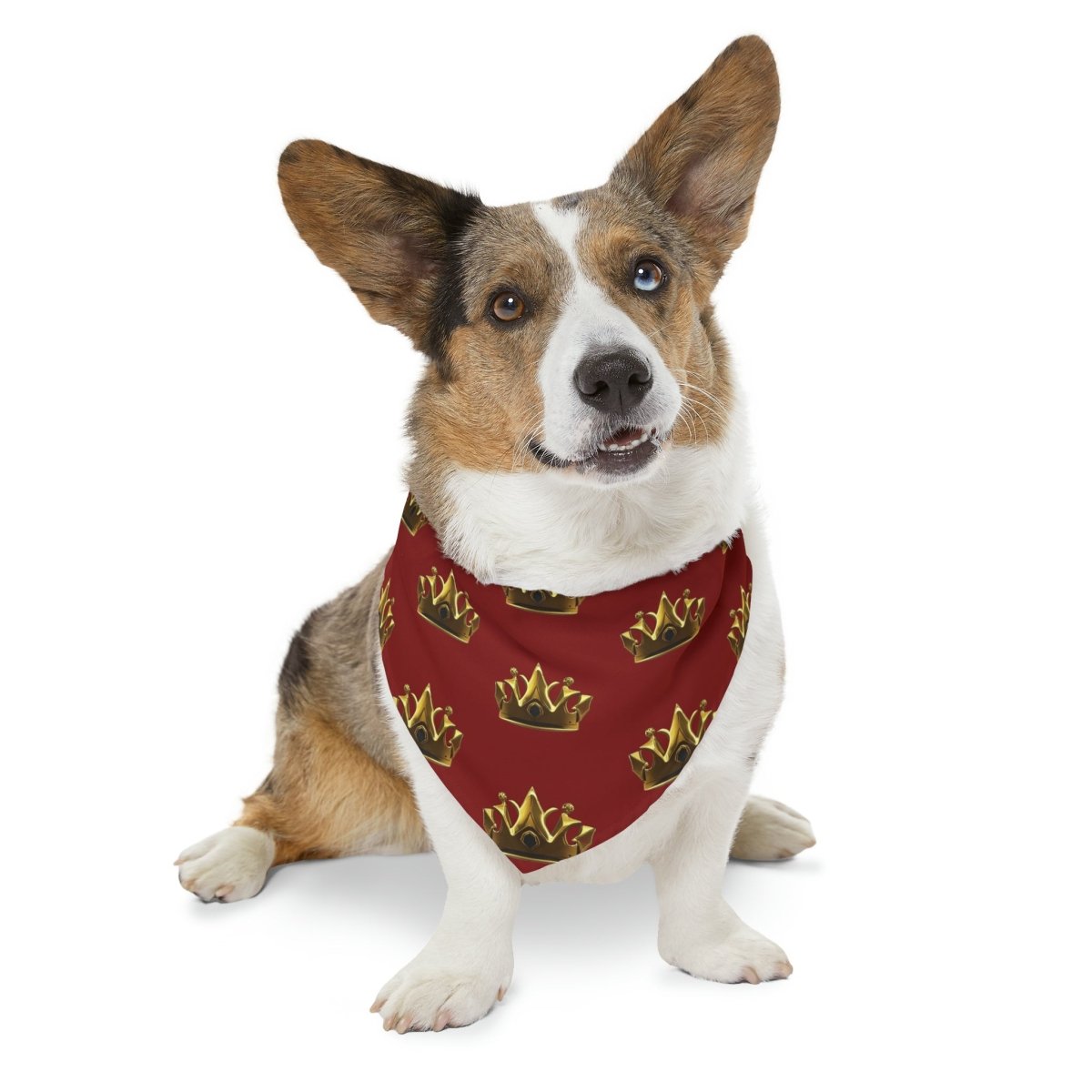 Royal Crown Pet Bandana Collar - Dark Red - DarzyStore