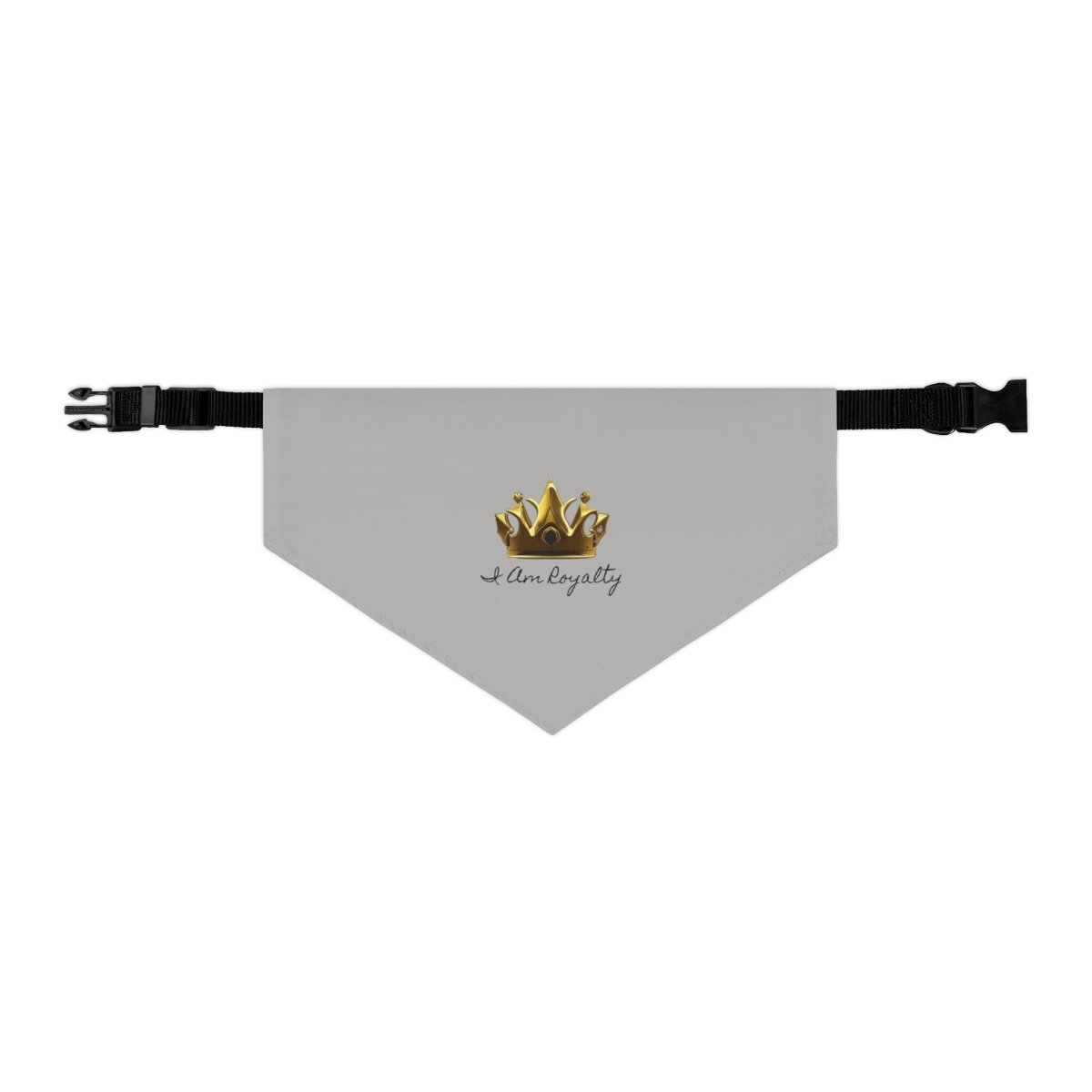 Royal Crown Pet Bandana Collar - I Am Royalty (Light Gray) - DarzyStore