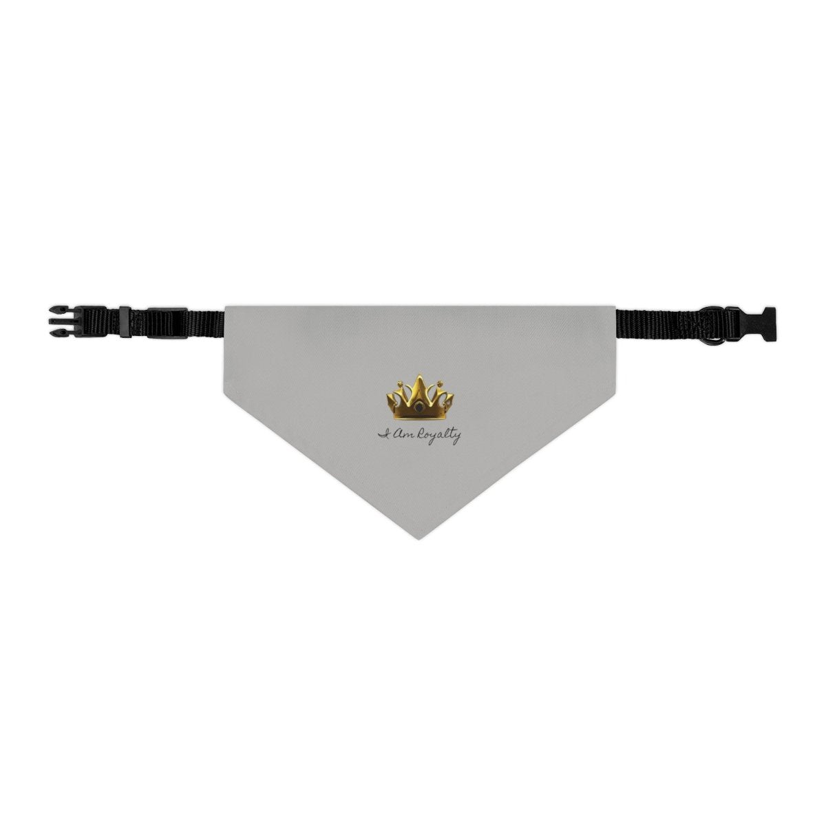 Royal Crown Pet Bandana Collar - I Am Royalty (Light Gray) - DarzyStore