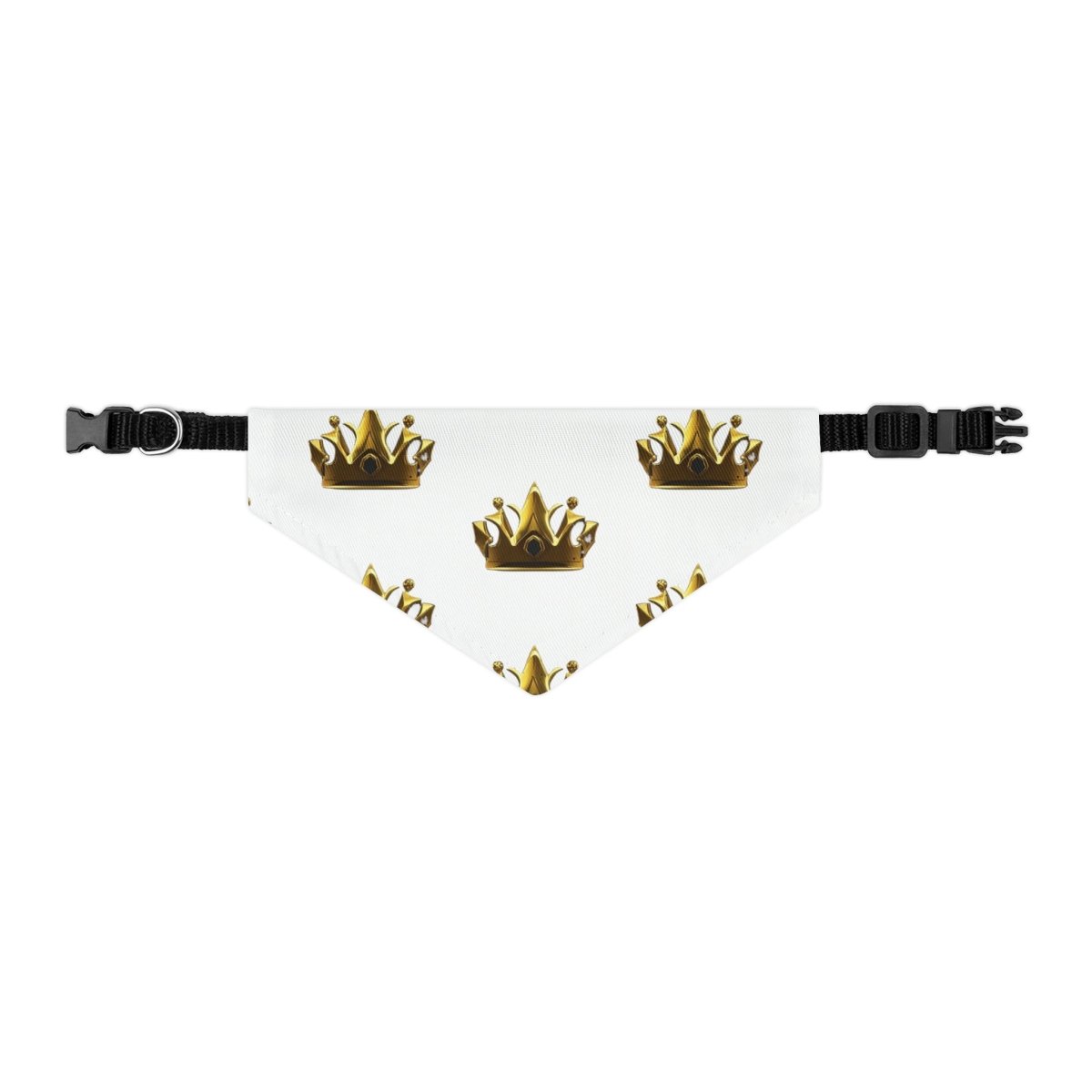 Royal Crown Pet Bandana Collar - White - DarzyStore