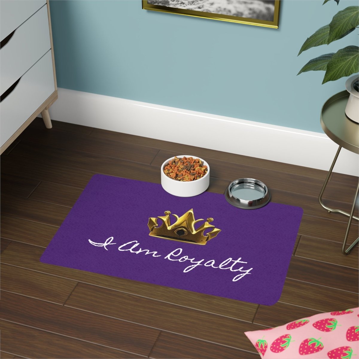 Royal Crown Pet Food Mat (12x18) - I Am Royalty (Purple) - DarzyStore