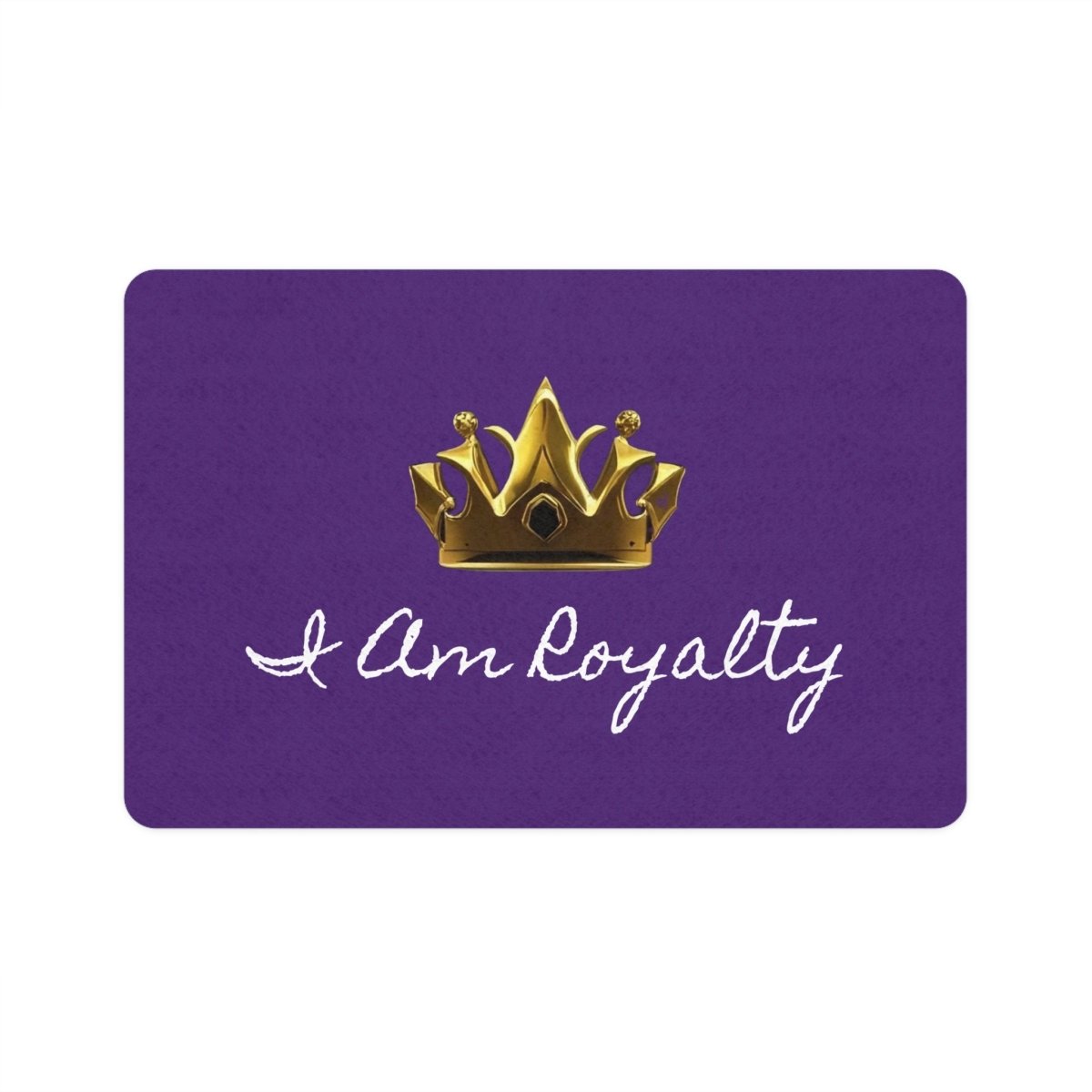 Royal Crown Pet Food Mat (12x18) - I Am Royalty (Purple) - DarzyStore