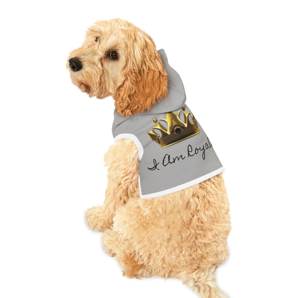 Royal Crown Pet Hoodie - I Am Royalty (Light Gray) - DarzyStore