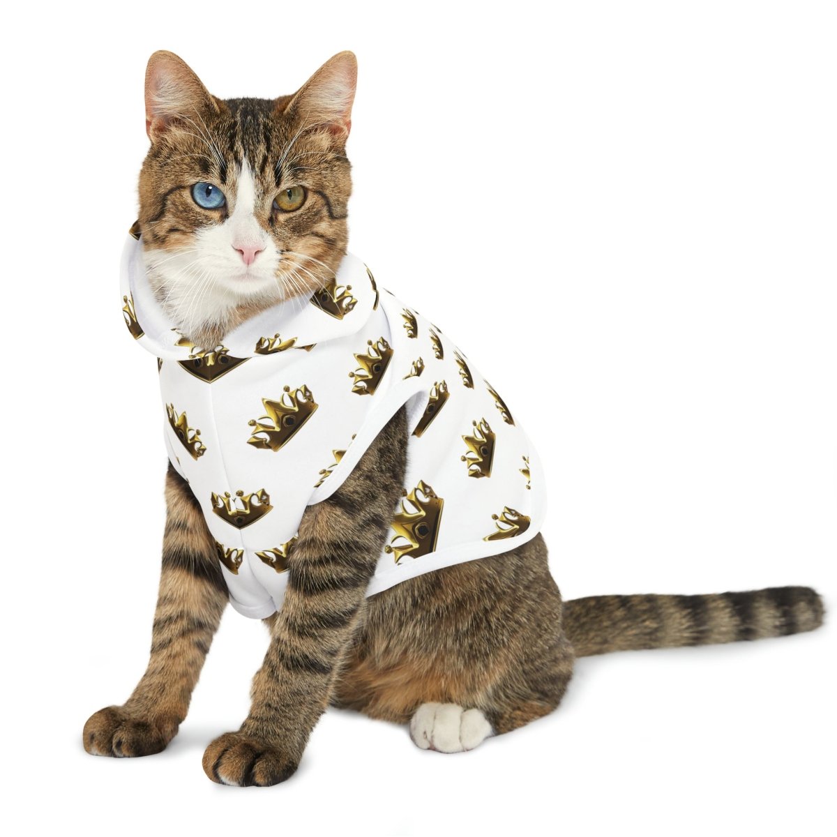 Royal Crown Pet Hoodie - White - DarzyStore