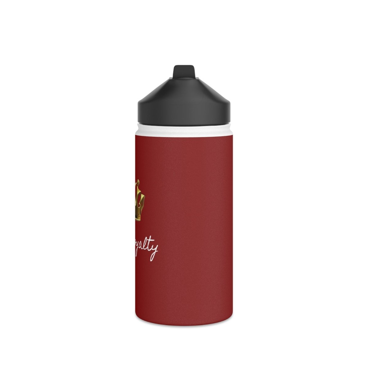 Royal Crown Stainless Steel Water Bottle - I Am Royalty (Standard Lid - Dark Red) - DarzyStore