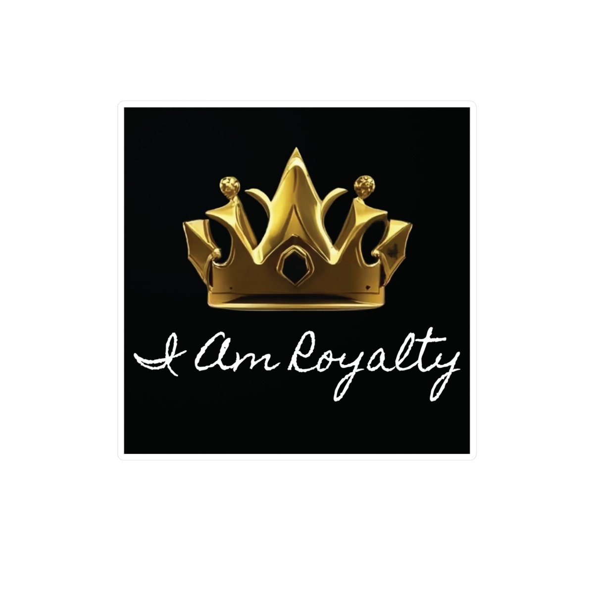 Royal Crown Vinyl Decal - I Am Royalty (Black) - DarzyStore