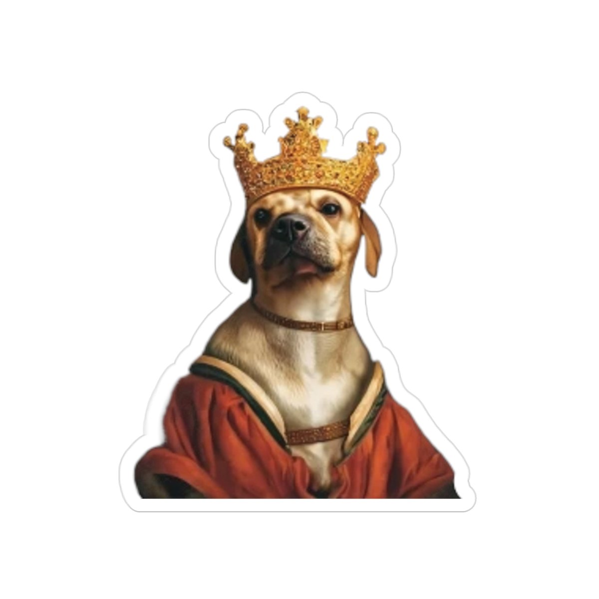 Royal Dog Transparent Outdoor Stickers, Die-Cut - Style A Outlined - DarzyStore