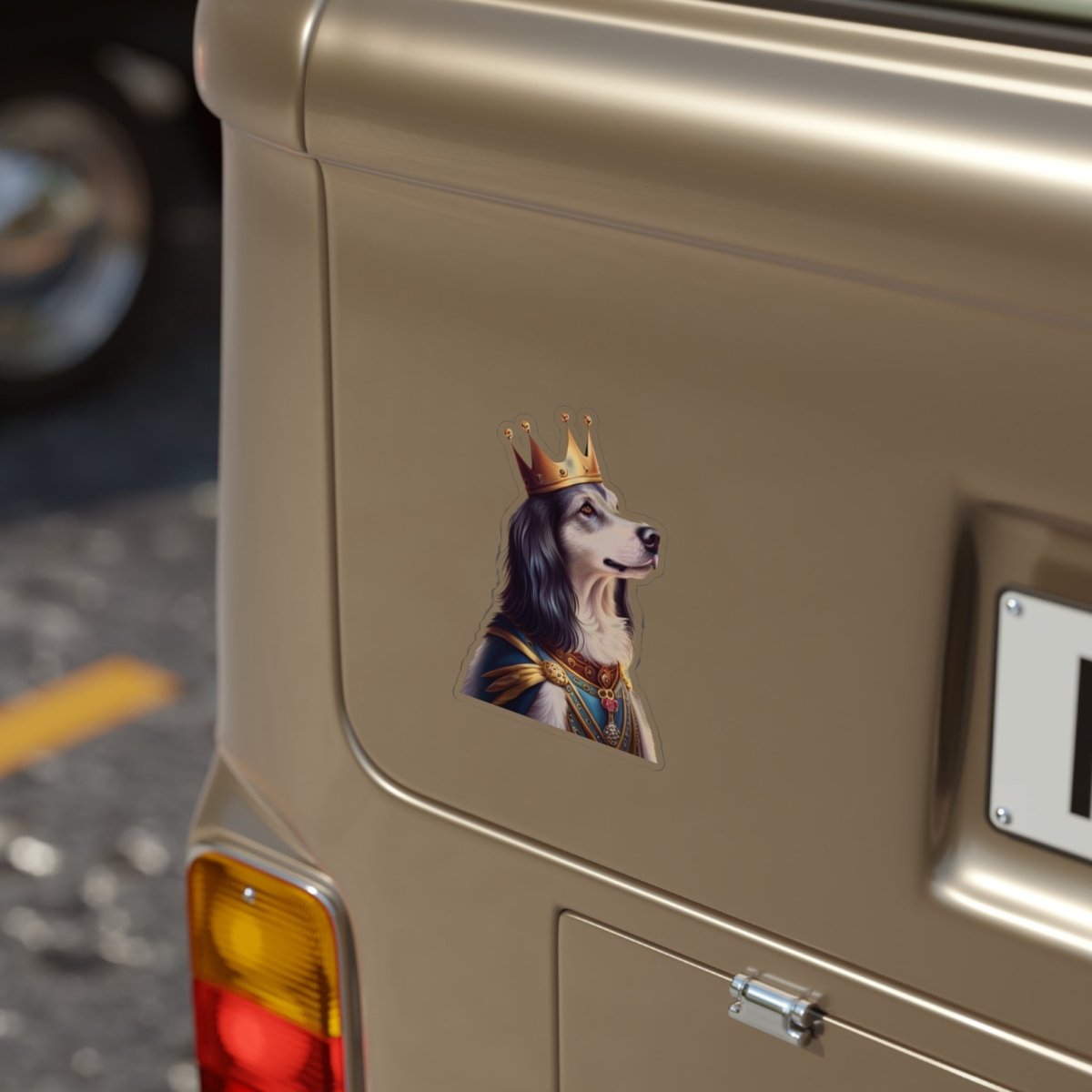 Royal Dog Transparent Outdoor Stickers, Die-Cut - Style B Outlined - DarzyStore