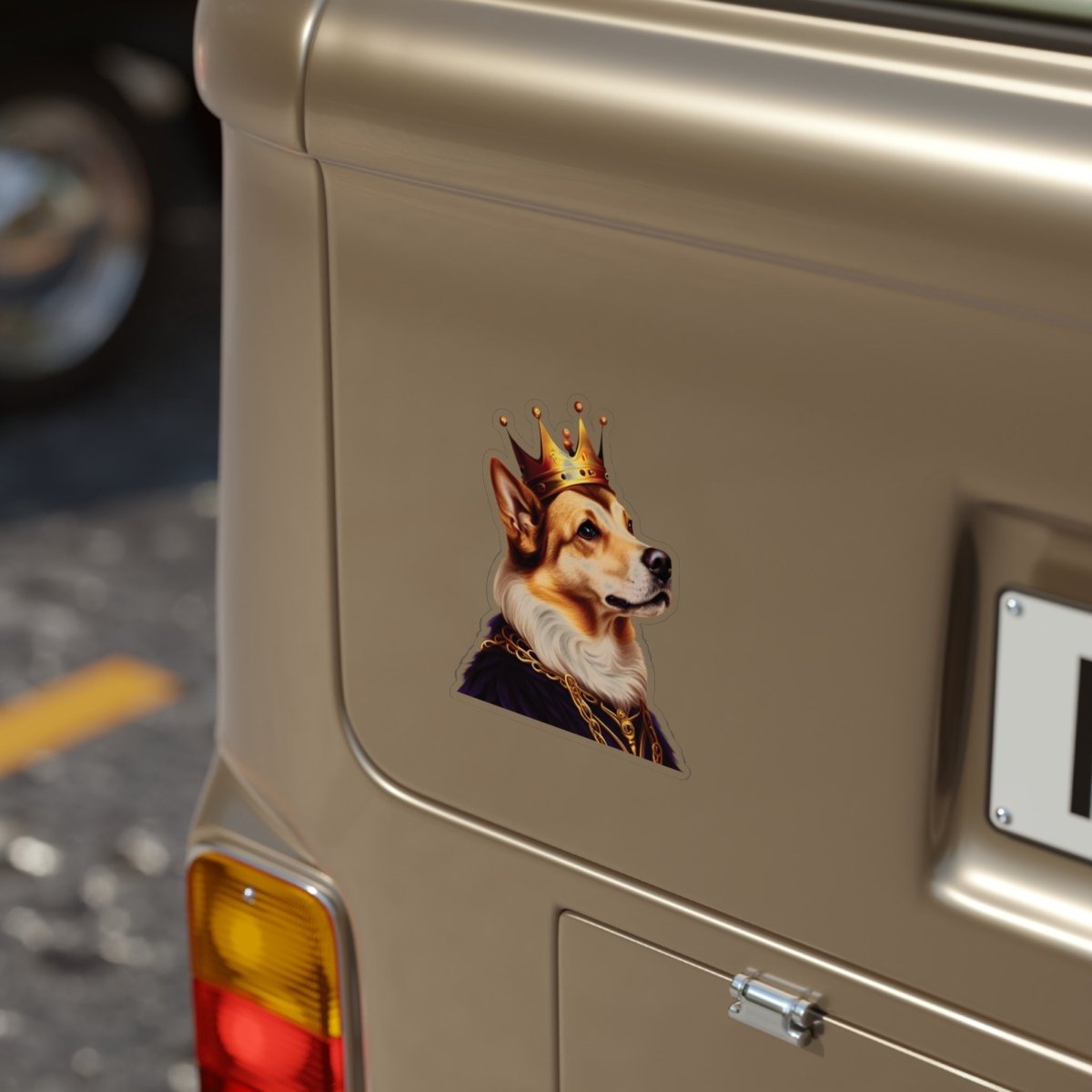 Royal Dog Transparent Outdoor Stickers, Die-Cut - Style C Outlined - DarzyStore