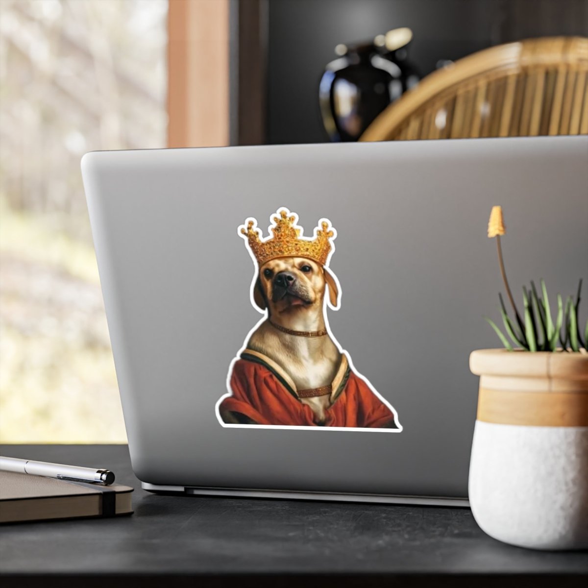 Royal Dog Vinyl Decal - Style A Outlined - DarzyStore