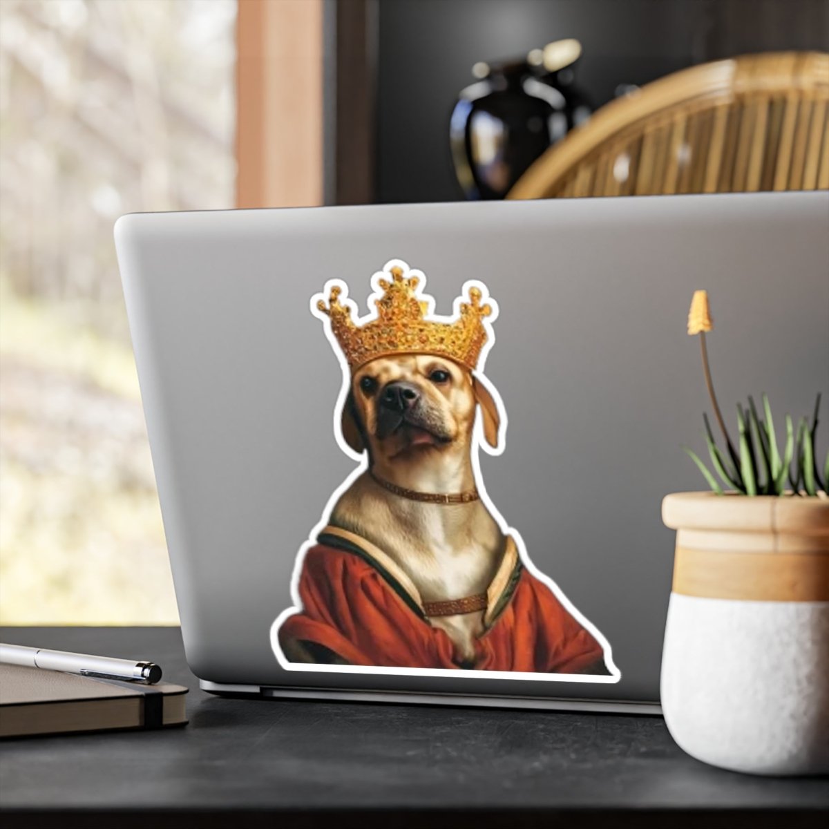 Royal Dog Vinyl Decal - Style A Outlined - DarzyStore
