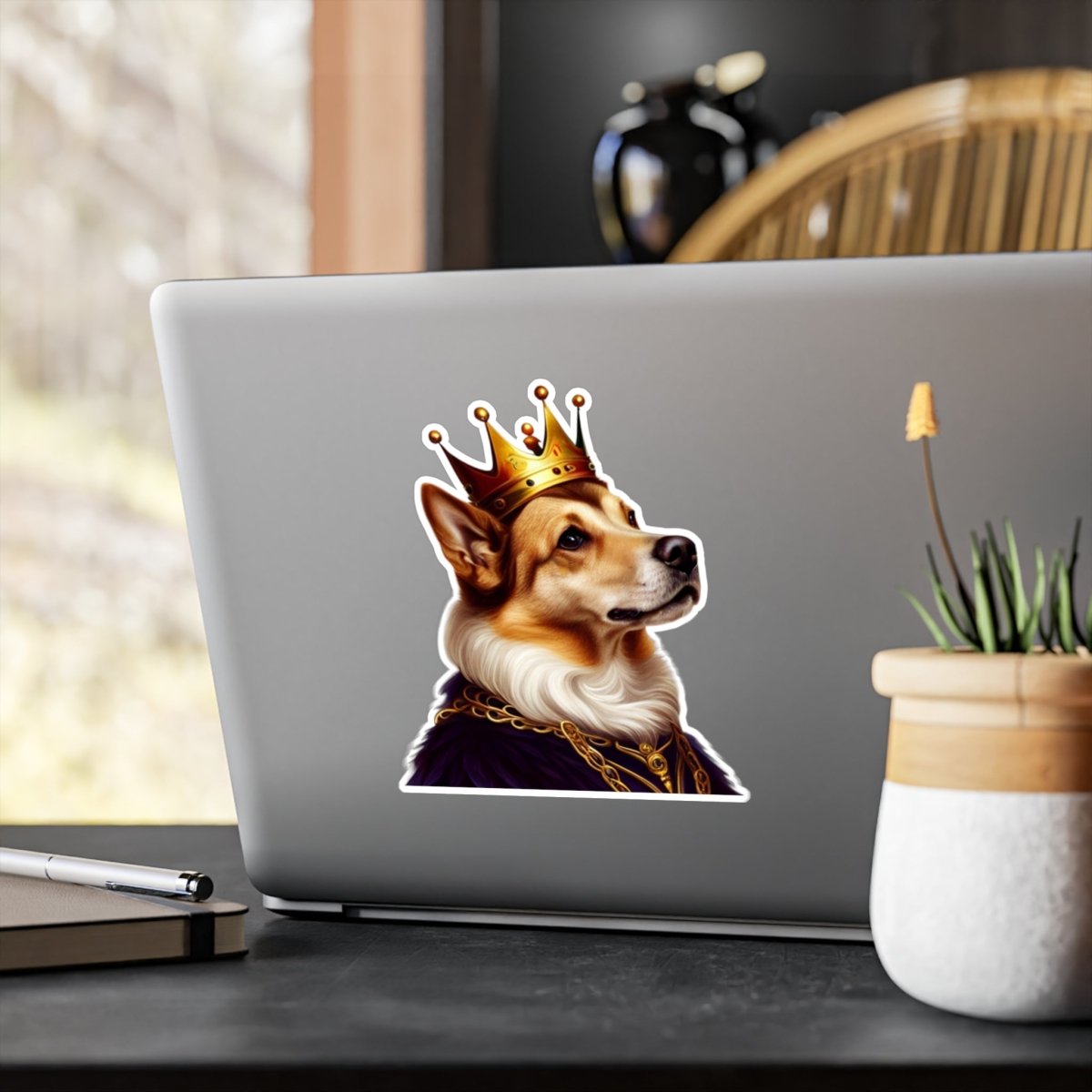 Royal Dog Vinyl Decal - Style C Outlined - DarzyStore