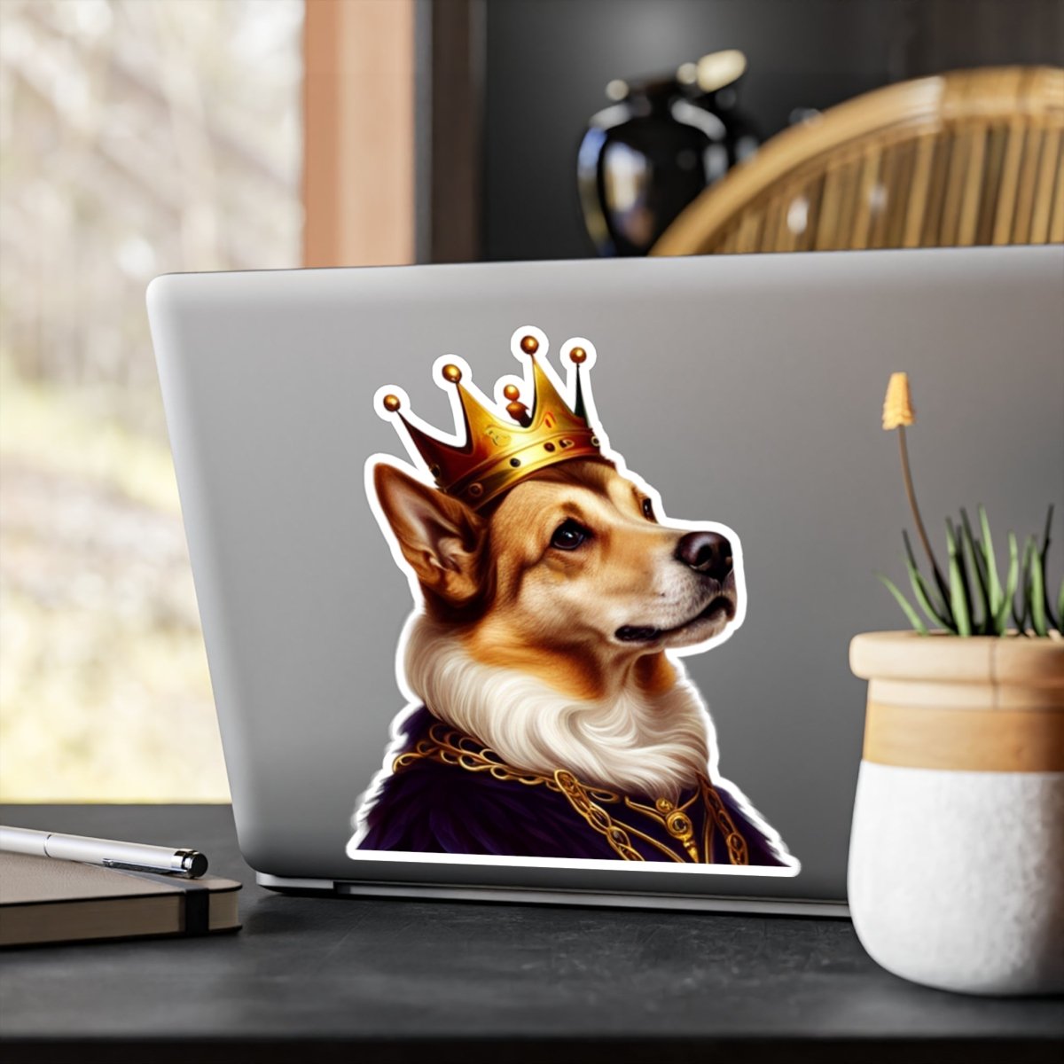 Royal Dog Vinyl Decal - Style C Outlined - DarzyStore