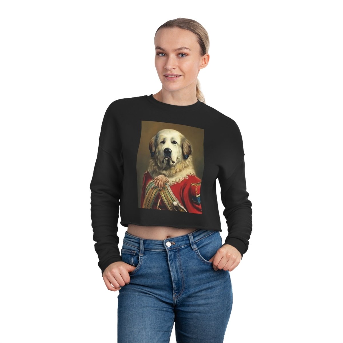 Royal Dog Women's Cropped Sweatshirt - Style D - DarzyStore