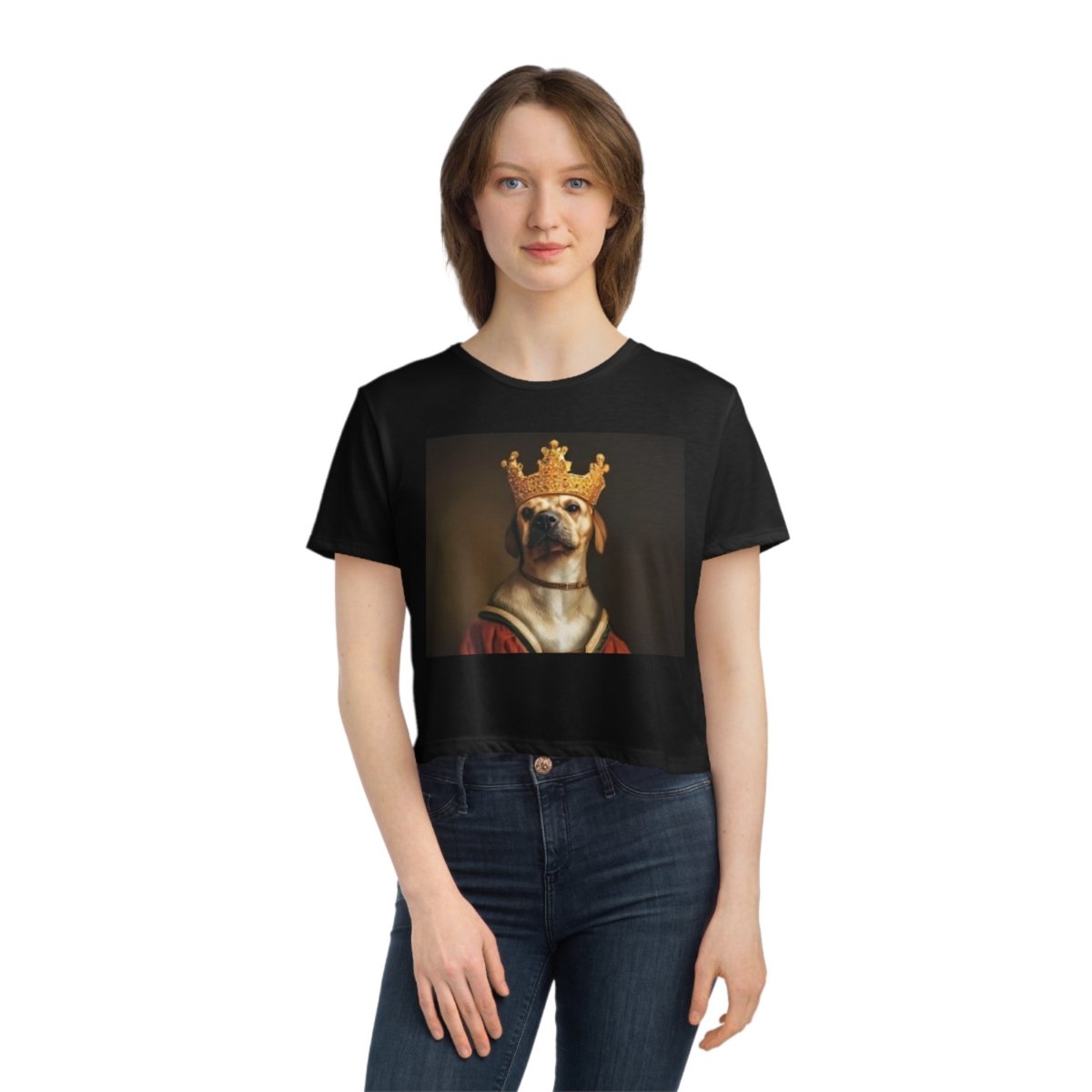 Royal Dog Women's Flowy Cropped Tee - Style A - DarzyStore